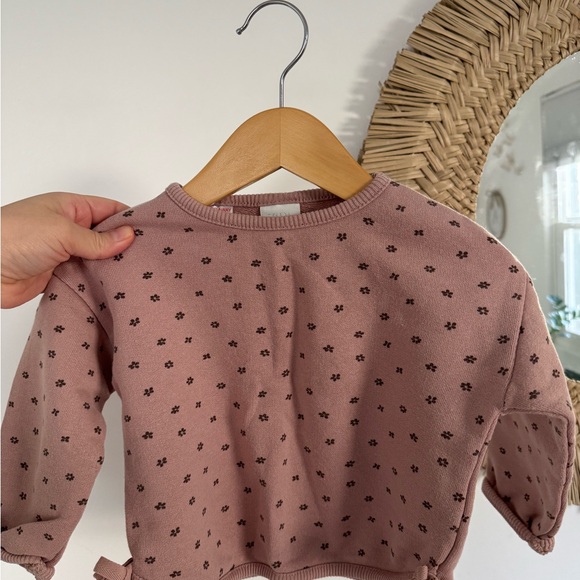 Zara Floral Pink Patterned Sweatshirt - Picture 4 of 7